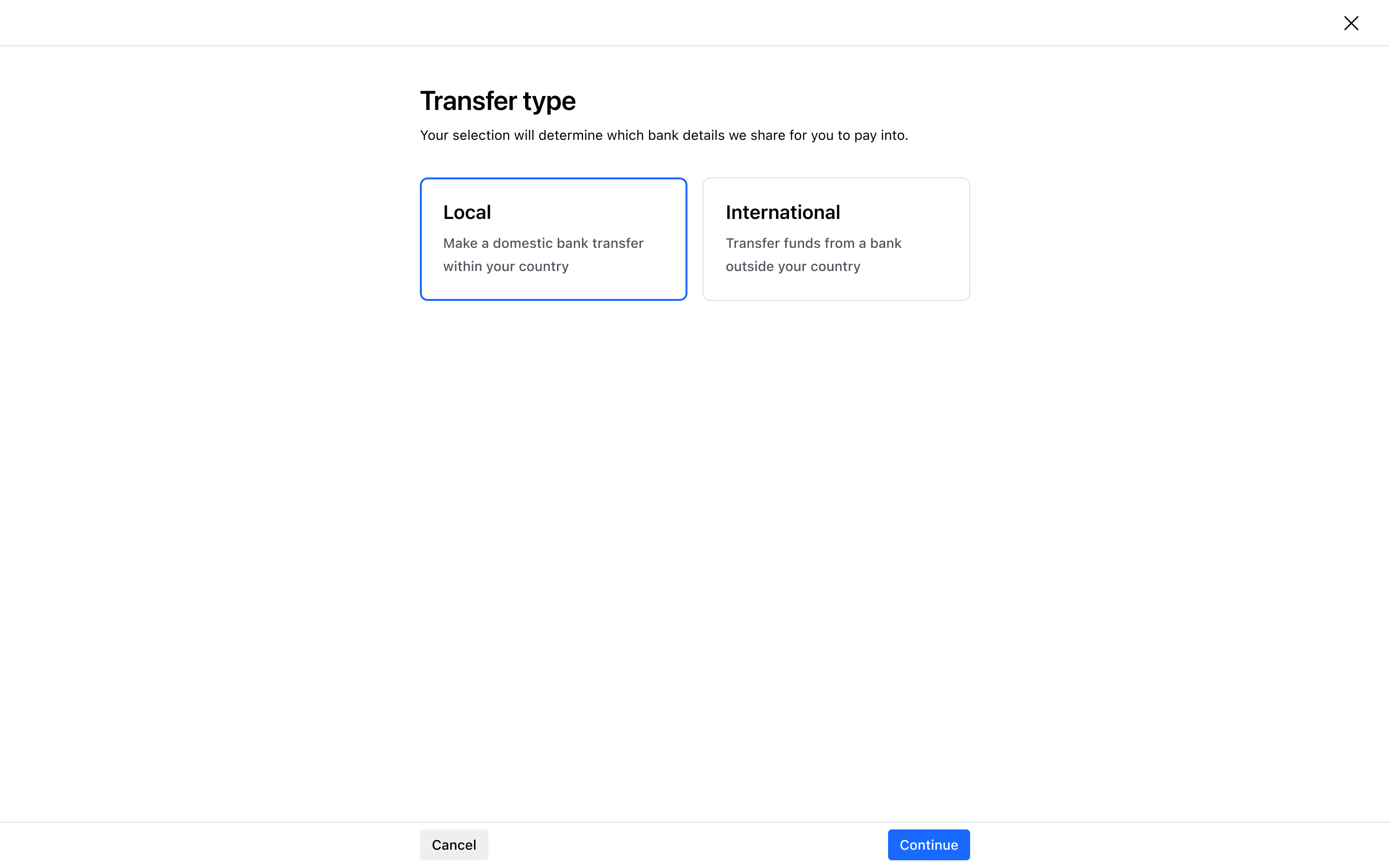 Top-up flow step 2 – Light mode